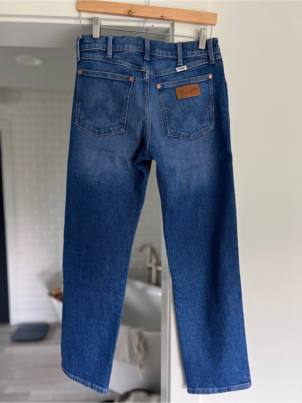 Wrangler Straight Leg Jeans - Dark Blue - Picture 4 of 6